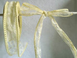 R5310 Natural White Lace with Pale Primrose Enforced & Wired Borders - Ribbonmoon