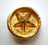 B5330 18mm Vintage Distressed Gold Heavy Metal Shank Button - Ribbonmoon