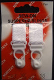 SUS07 White 18mm Sew On Suspender Slings, Pair
