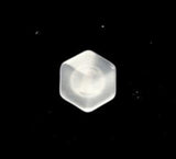B17238 11mm Pearlised White Polyester Hexagon Shape Shank Button - Ribbonmoon