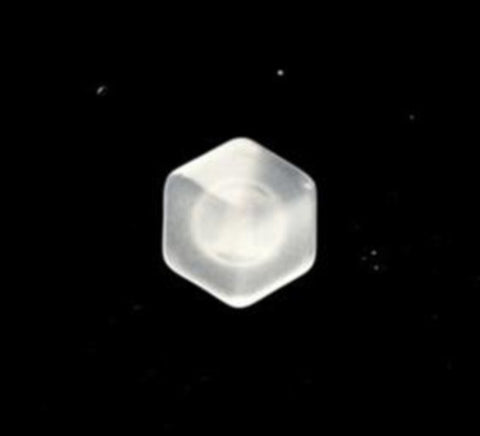 B17238 11mm Pearlised White Polyester Hexagon Shape Shank Button - Ribbonmoon