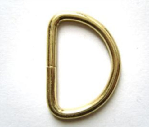 D Ring 7, Brass Metal D Ring. 25mm Width of Inside Straight