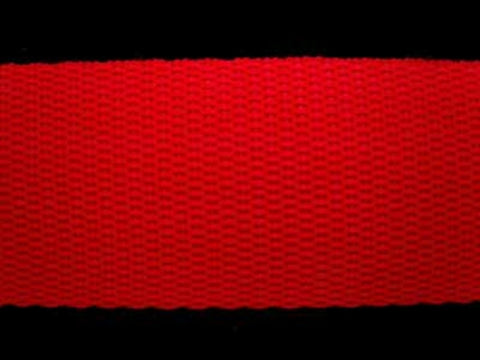 WEB37 38mm Flame Red Polypropylene Webbing - Ribbonmoon