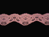 L368 38mm Pale Rose Pink Elasticated Flat Lace - Ribbonmoon