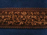 FT857 3cm Mixed Browns Soft Braid with a Raised Silky Chenille Centre