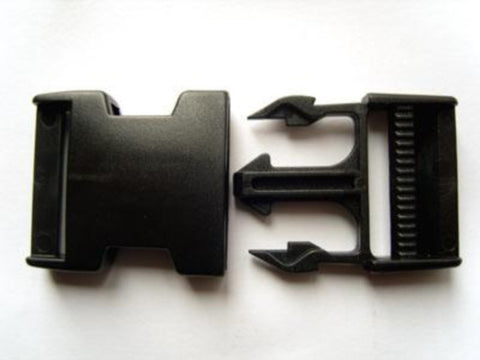 SIDEBUCKLE3  50mm Inside Width Black Plastic Delrin Side Release Buckle