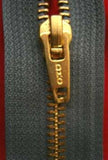 Z1151 15cm Slate Grey No.5 Jeans Zip with Brass Teeth - Ribbonmoon