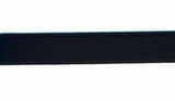 E113 13mm Black Thick Soft Backed Slightly Elasticated Strapping - Ribbonmoon