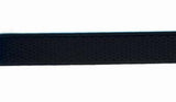 E113 13mm Black Thick Soft Backed Slightly Elasticated Strapping - Ribbonmoon