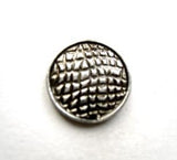 B11415 14mm Anti Silver Metal Alloy Textured Design Shank Button - Ribbonmoon