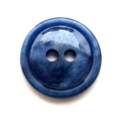 B10239 16mm Tonal Royal Blues High Gloss 2 Hole Button - Ribbonmoon