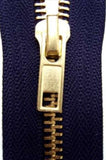 Z4137 16cm Deep Rich Navy No.5 Closed End Zip with Brass Teeth - Ribbonmoon