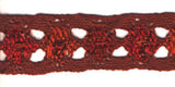 L287 35mm Flat Lace, Brown, Orange, Rust & Metallic Brown Weave - Ribbonmoon