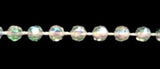 PT24 4mm Clear Iridescent Hexagon Sphere Strung Pearl,Bead String Trim - Ribbonmoon