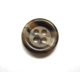 B11290 14mm Dark Grey, Brown and Beige Matt Centre 4 Hole Button - Ribbonmoon