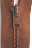 Z0365 47cm Walnut Brown Nylon No.5 Open End Zip - Ribbonmoon