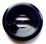 B17370 22mm Tonal Navy Dark Royal Blue Gloss Bar Button - Ribbonmoon