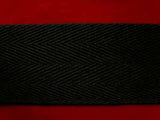 WTAPE07 38mm Black Herringbone Twill Tape 100% Cotton Webbing