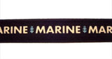 R4618 27mm Dark Navy Acrylic Tape "MARINE" print - Ribbonmoon