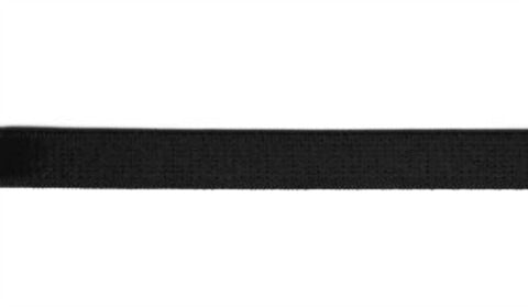 E116 8mm Black Thick Satin Face Elastic Strapping - Ribbonmoon