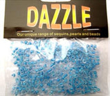 BEAD53 2mm Blue Lined Glass Rocialle Beads, size 8/0 - Ribbonmoon