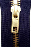 Z4136 21cm Deep Rich Navy Brass Teeth No.5 Closed End Zip
