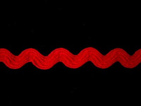 RIC04 10mm Red Ric Rac Braid - Ribbonmoon