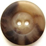 B7830 25mm Browns and Naturals Chunky Bone Sheen 2 Hole Button - Ribbonmoon