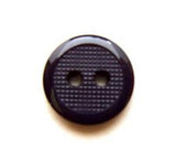 B9291 13mm Navy Textured 2 Hole Button with a Gloss Rim - Ribbonmoon