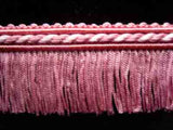 FT1808 35mm Hot Pink and Pale Pink Cut Fringe on a Corded Braid - Ribbonmoon