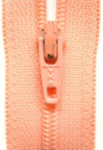 Z1917 YKK 36cm Peach Nylon No.3 Closed End Zip - Ribbonmoon