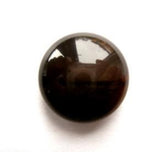 B13015 17mm Brown Domed and Glossy Button, Hole Built into the Back - Ribbonmoon