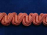 FT998 14mm Lobster Pink Scroll Gimp Braid - Ribbonmoon