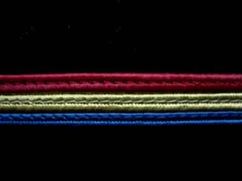 FT1581 11mm Dark Royal Blue, Burgundy and Green Corded Braid - Ribbonmoon