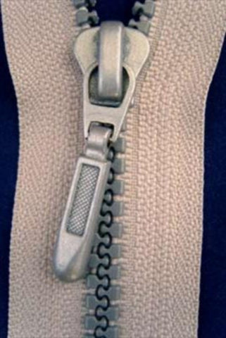 Z2376C 18cm Stone Grey Closed End No.6 Closed End Zips - Ribbonmoon