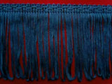 FT1886 7cm Light Navy Looped Fringe on a Decorated Braid - Ribbonmoon