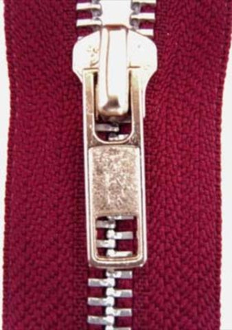 Z3019 64cm Pale Burgundy YKK Metal Teeth No.5 Open End Zip - Ribbonmoon