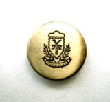 B6616 15mm Pale Bronze Metal Blazer Shank Button, Coat of Arms Design - Ribbonmoon