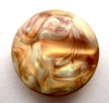B15695 20mm Light Brown Pearlised Shiimmery Button, Hole Built into Back - Ribbonmoon