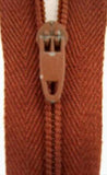 Z3943 15cm Sinopia Brown Nylon Pin Lock No.3 Closed End Zip - Ribbonmoon