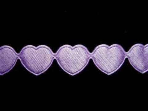 FT1747 15mm Lilac Thin Padded Heart Braid Trim - Ribbonmoon