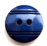B9226 19mm Dark Royal Blue High Gloss 2 Hole Button - Ribbonmoon