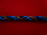 C067 5mm Dark Royal Blue, Navy and Brown Crepe Cord