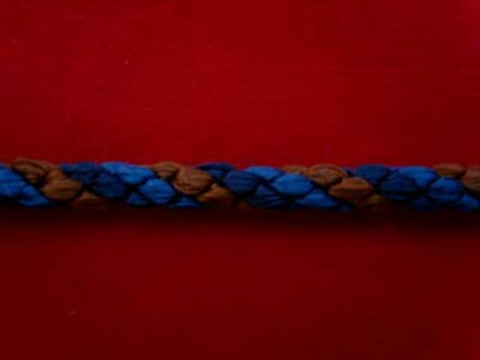 C067 5mm Dark Royal Blue, Navy and Brown Crepe Cord