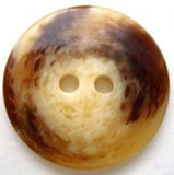 B6364 25mm Browns and Creams High Gloss 2 Hole Button - Ribbonmoon