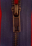 Z2681 64cm Moonlight Blue Brass Teeth No.5 Open End Zip - Ribbonmoon