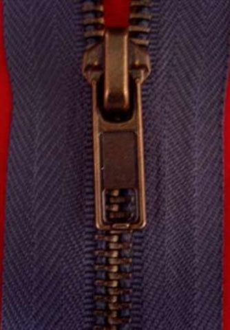 Z2681 64cm Moonlight Blue Brass Teeth No.5 Open End Zip - Ribbonmoon