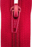 Z2740 58cm Bright Burgundy Nylon No.5 Open End Zip - Ribbonmoon