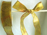 R5724 25mm Metallic Snowflake Design Ribbon with Wired Borders by Berisfords - Ribbonmoon