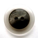 B5759 18mm Shimmery Grey 2 Hole Button with a Clear Rim - Ribbonmoon